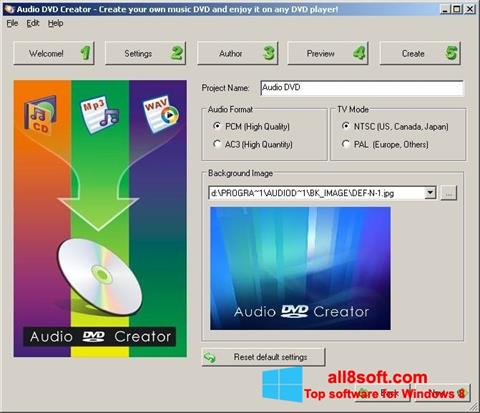 Capture d'écran Audio DVD Creator pour Windows 8