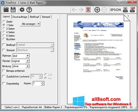 Capture d'écran FinePrint pour Windows 8