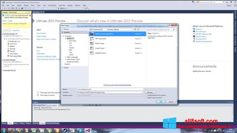 Capture d'écran Microsoft Visual Basic pour Windows 8