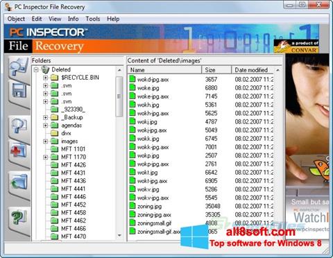 Capture d'écran PC Inspector File Recovery pour Windows 8