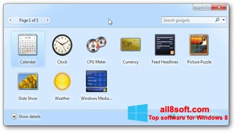 Capture d'écran 8GadgetPack pour Windows 8