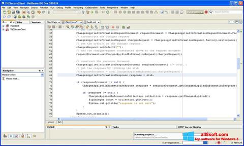 Capture d'écran NetBeans pour Windows 8