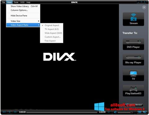 Capture d'écran DivX Player pour Windows 8