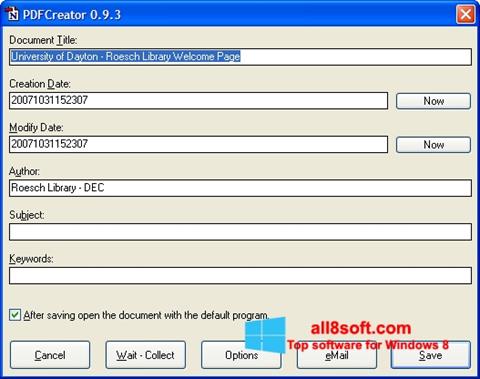Capture d'écran PDFCreator pour Windows 8