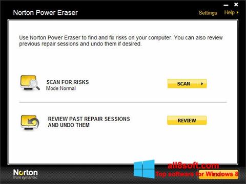 Capture d'écran Norton Power Eraser pour Windows 8