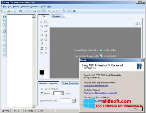 Capture d'écran Easy GIF Animator pour Windows 8