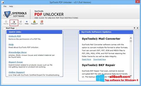 Capture d'écran PDF Unlocker pour Windows 8