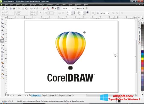 Capture d'écran CorelDRAW pour Windows 8
