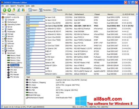 Capture d'écran EVEREST Ultimate Edition pour Windows 8