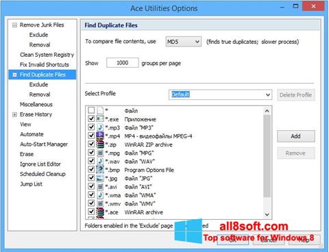 Capture d'écran Ace Utilities pour Windows 8