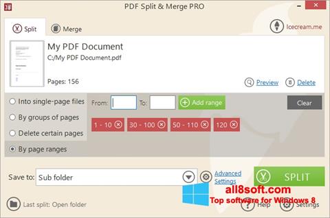 Capture d'écran PDF Split and Merge pour Windows 8