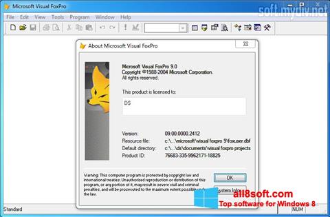 Capture d'écran Microsoft Visual FoxPro pour Windows 8