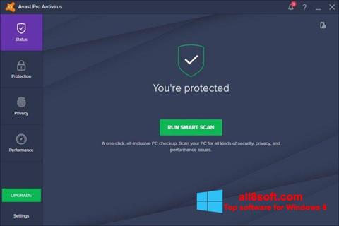 Capture d'écran Avast! Pro Antivirus pour Windows 8