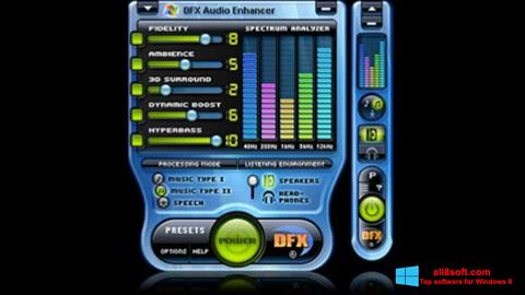 Capture d'écran DFX Audio Enhancer pour Windows 8