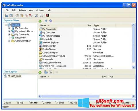 Capture d'écran InfraRecorder pour Windows 8