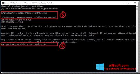 Capture d'écran ESET Uninstaller pour Windows 8