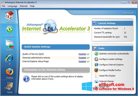 Capture d'écran Ashampoo Internet Accelerator pour Windows 8