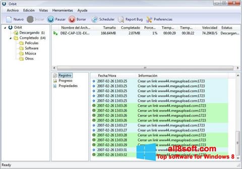 Capture d'écran Orbit Downloader pour Windows 8