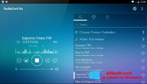 Capture d'écran Radiocent pour Windows 8