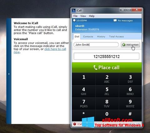 Capture d'écran iCall pour Windows 8
