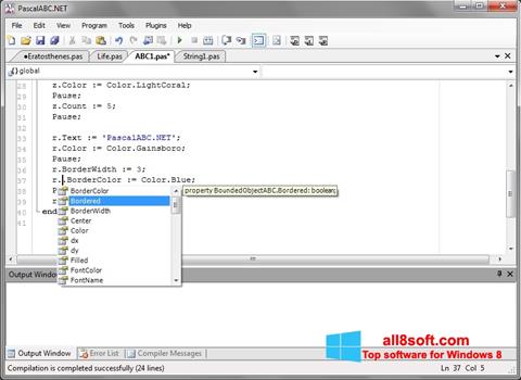 Capture d'écran Pascal ABC pour Windows 8