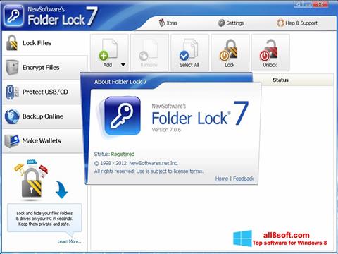 Capture d'écran Folder Lock pour Windows 8