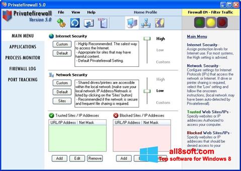 Capture d'écran Privatefirewall pour Windows 8