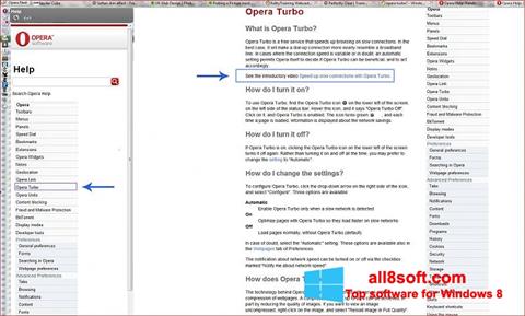 Capture d'écran Opera Turbo pour Windows 8