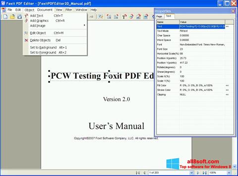 Capture d'écran Foxit PDF Editor pour Windows 8