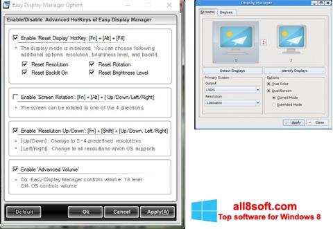 Capture d'écran Easy Display Manager pour Windows 8